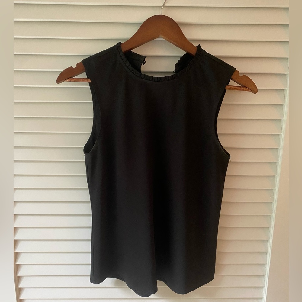 J. Crew 365 Black Sleeveless Blouse